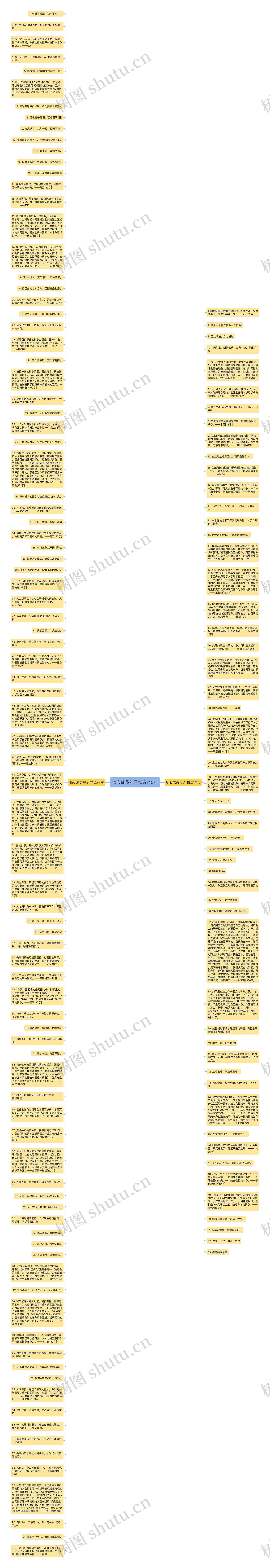 核心成员句子精选145句思维导图