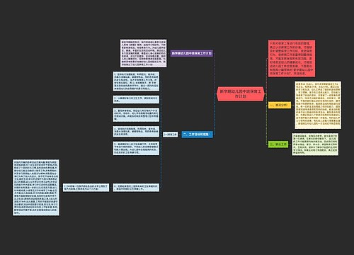 新学期幼儿园中班保育工作计划