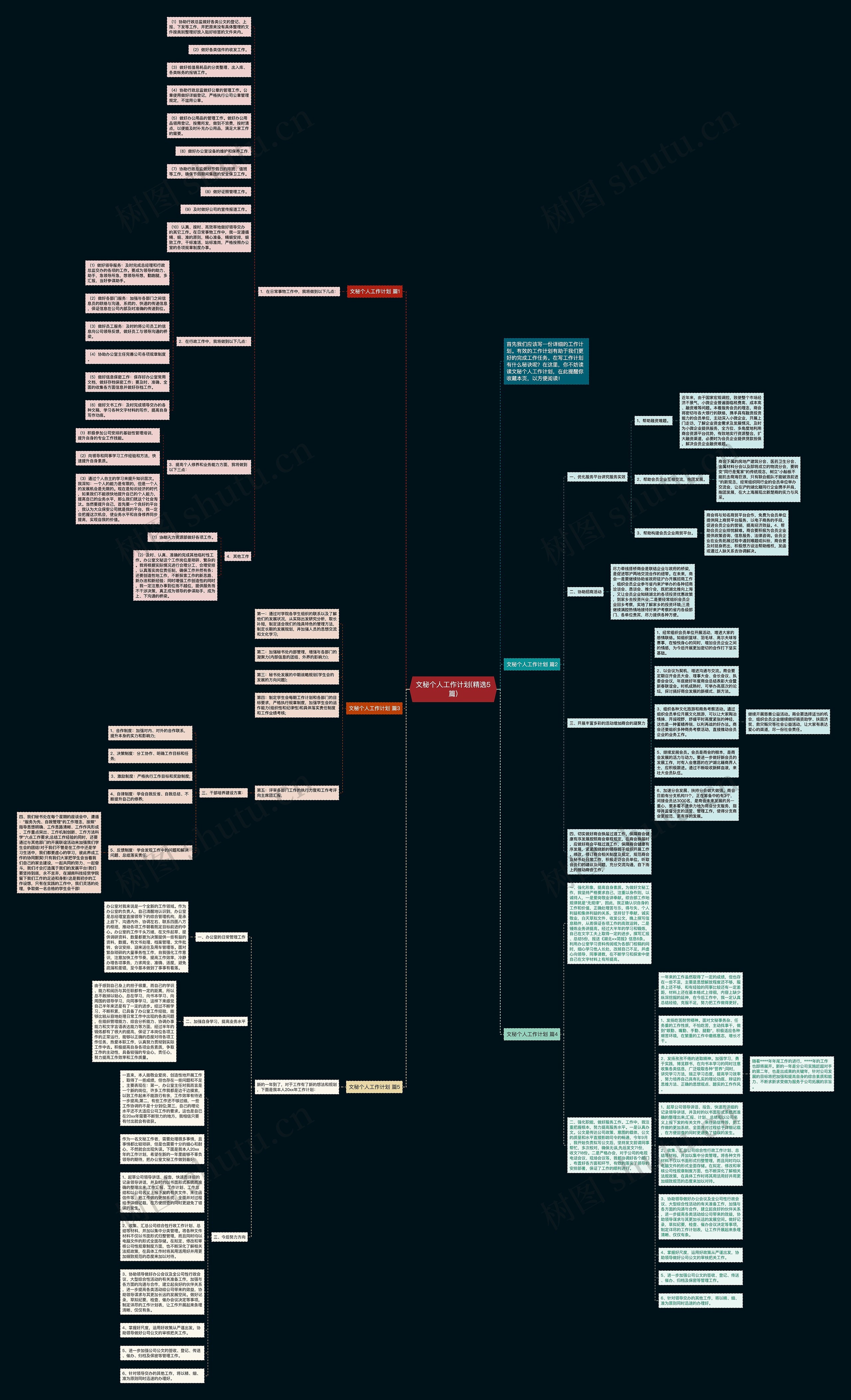 文秘个人工作计划(精选5篇)