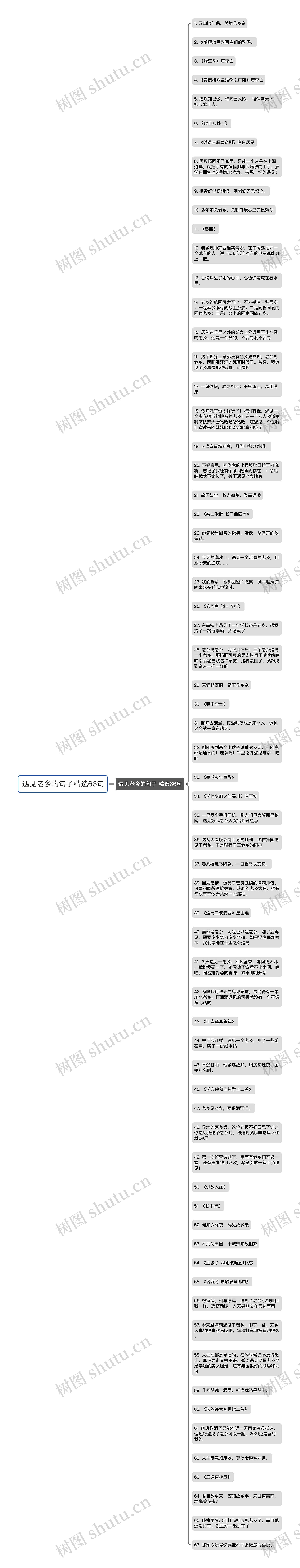 遇见老乡的句子精选66句思维导图