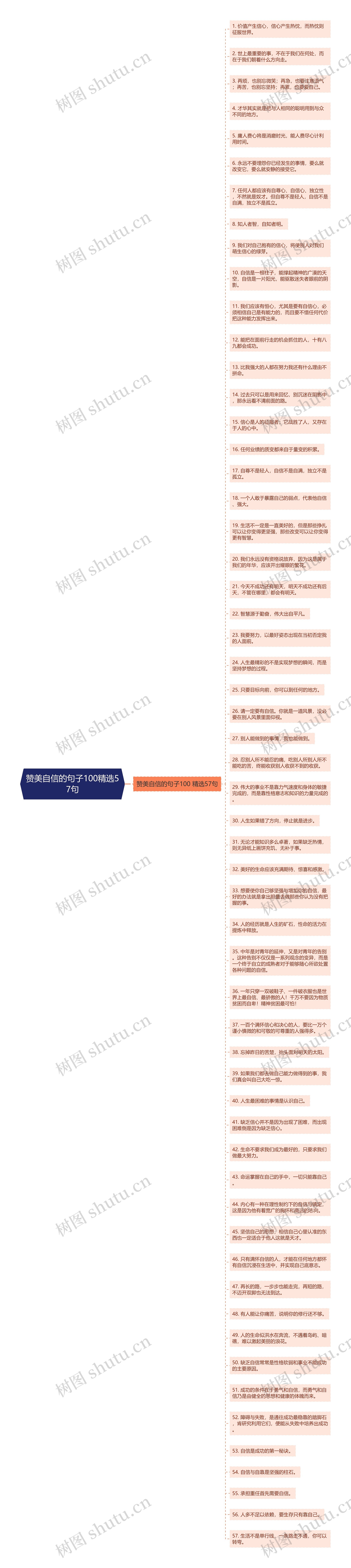 赞美自信的句子100精选57句思维导图