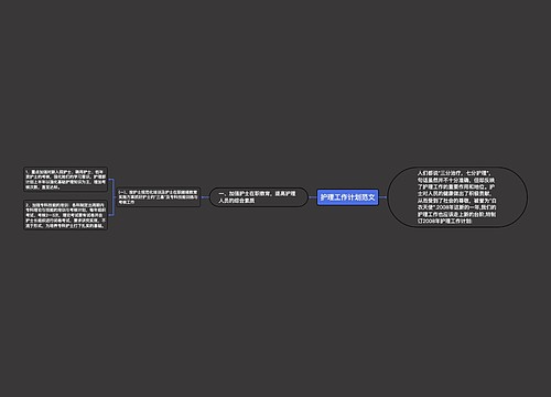 护理工作计划范文