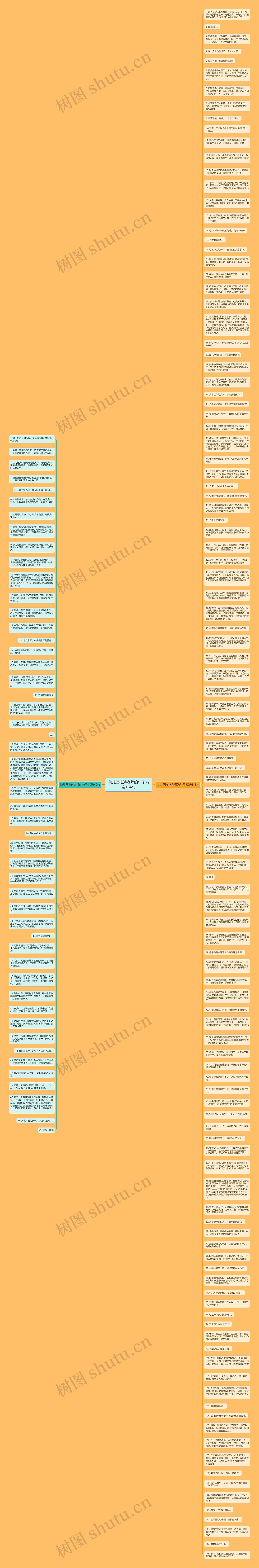 幼儿园描述老师的句子精选164句思维导图