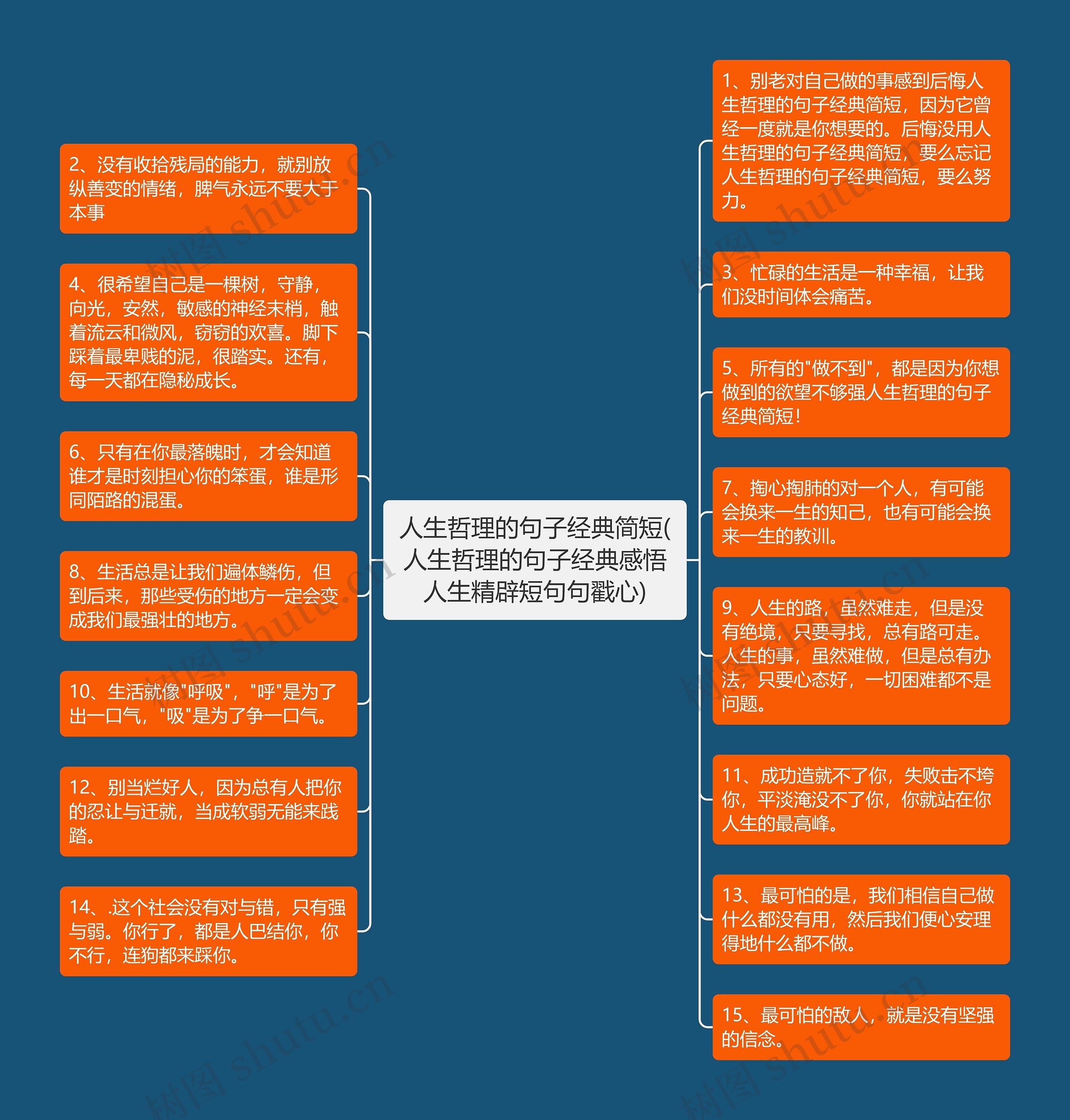 人生哲理的句子经典简短(人生哲理的句子经典感悟人生精辟短句句戳心)思维导图