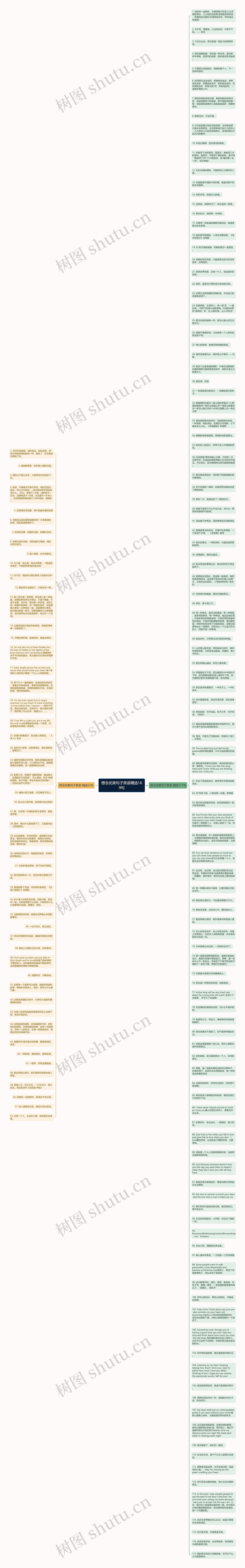 想念优美句子英语精选169句思维导图