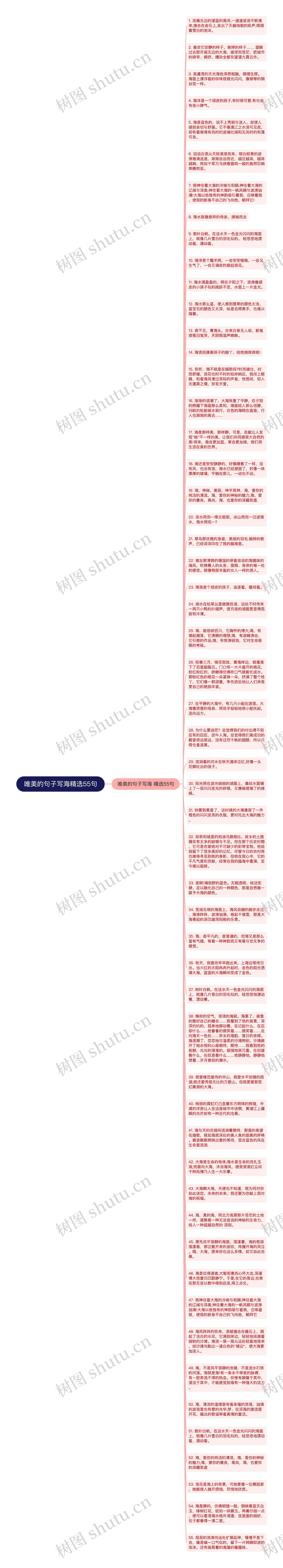 唯美的句子写海精选55句思维导图