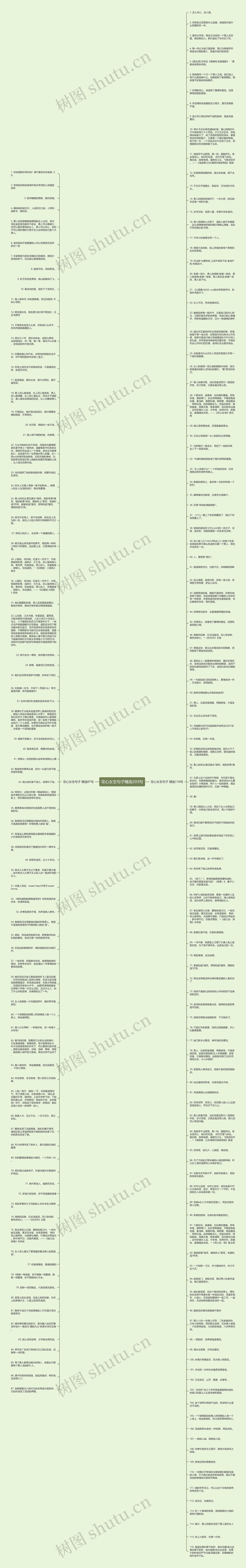 花心女生句子精选203句思维导图