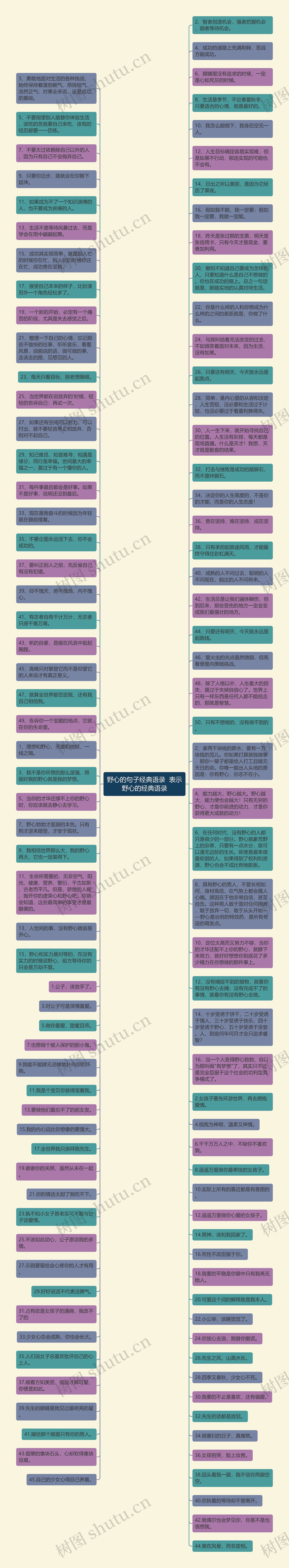 野心的句子经典语录  表示野心的经典语录思维导图