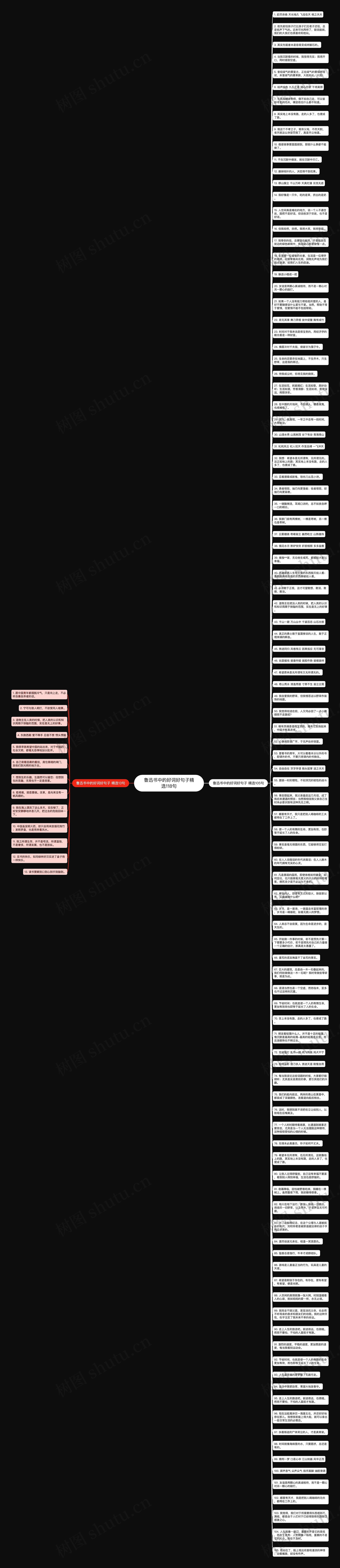 鲁迅书中的好词好句子精选118句思维导图