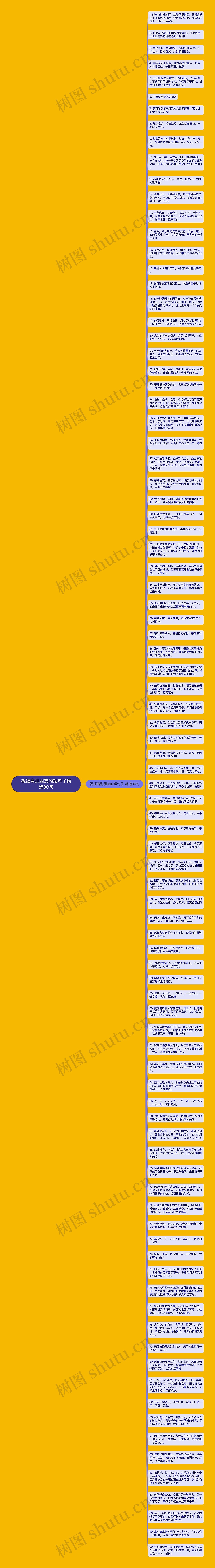 祝福离别朋友的短句子精选90句思维导图