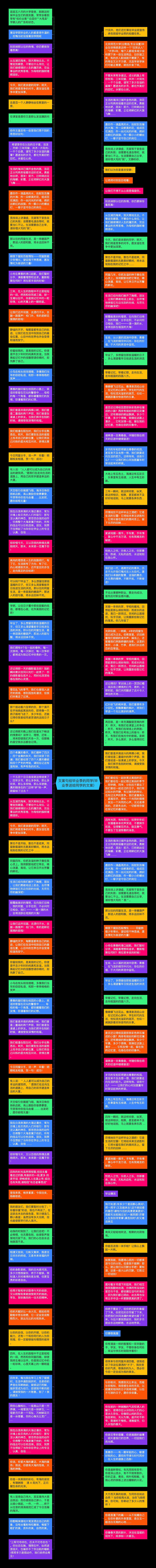 文案句给毕业季的同学(毕业季送给同学的文案)思维导图