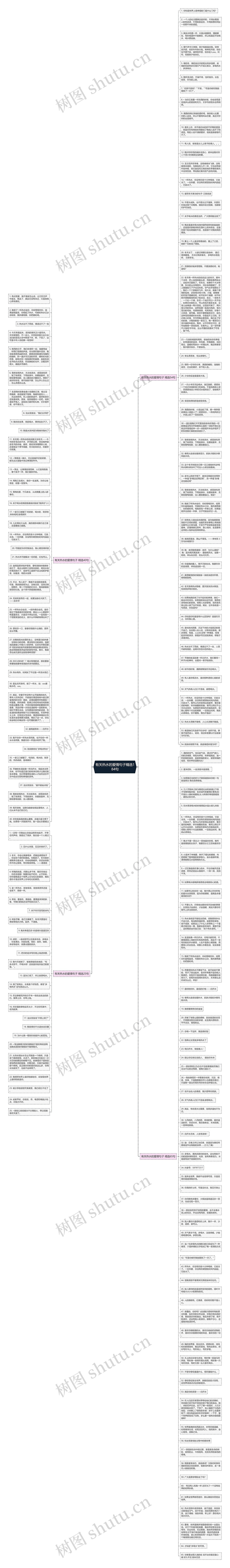 有关热水的爱情句子精选184句思维导图
