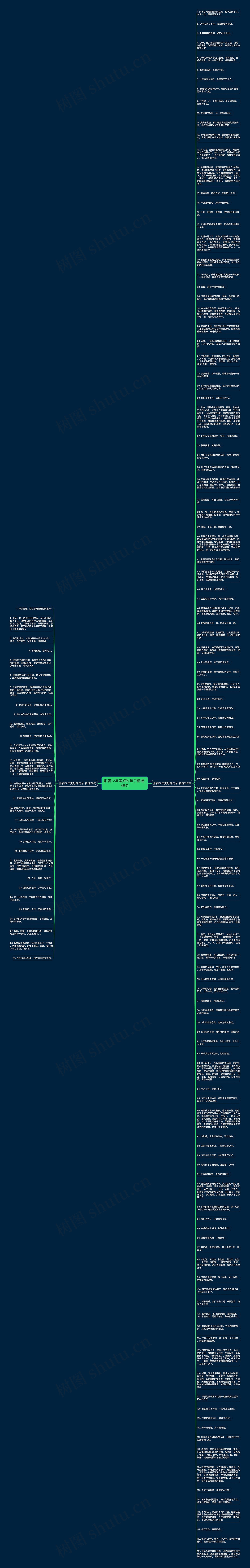 形容少年美好的句子精选148句思维导图
