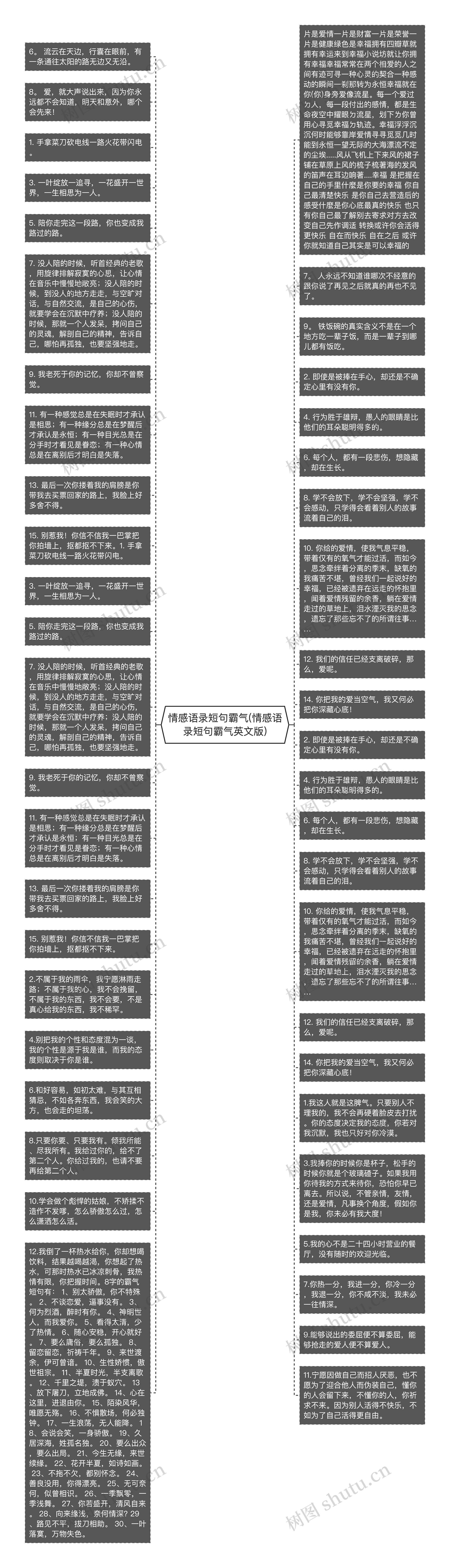 情感语录短句霸气(情感语录短句霸气英文版)思维导图