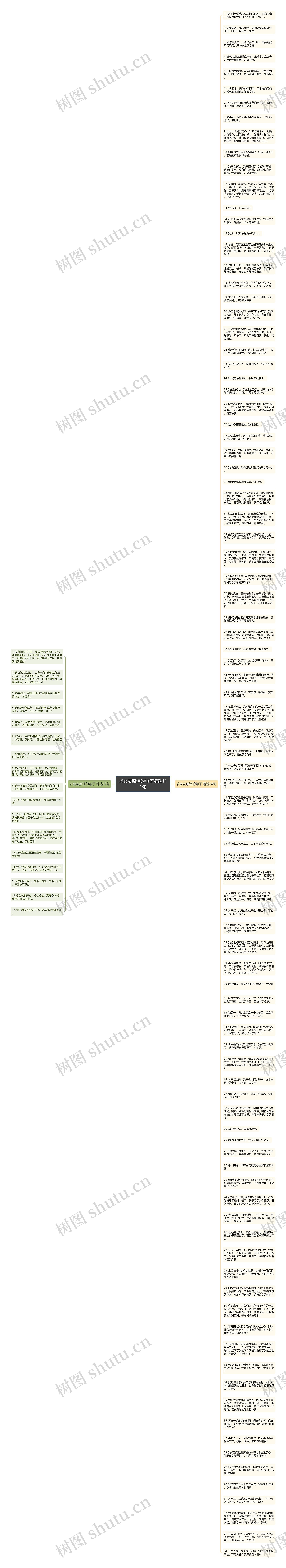 求女友原谅的句子精选111句思维导图