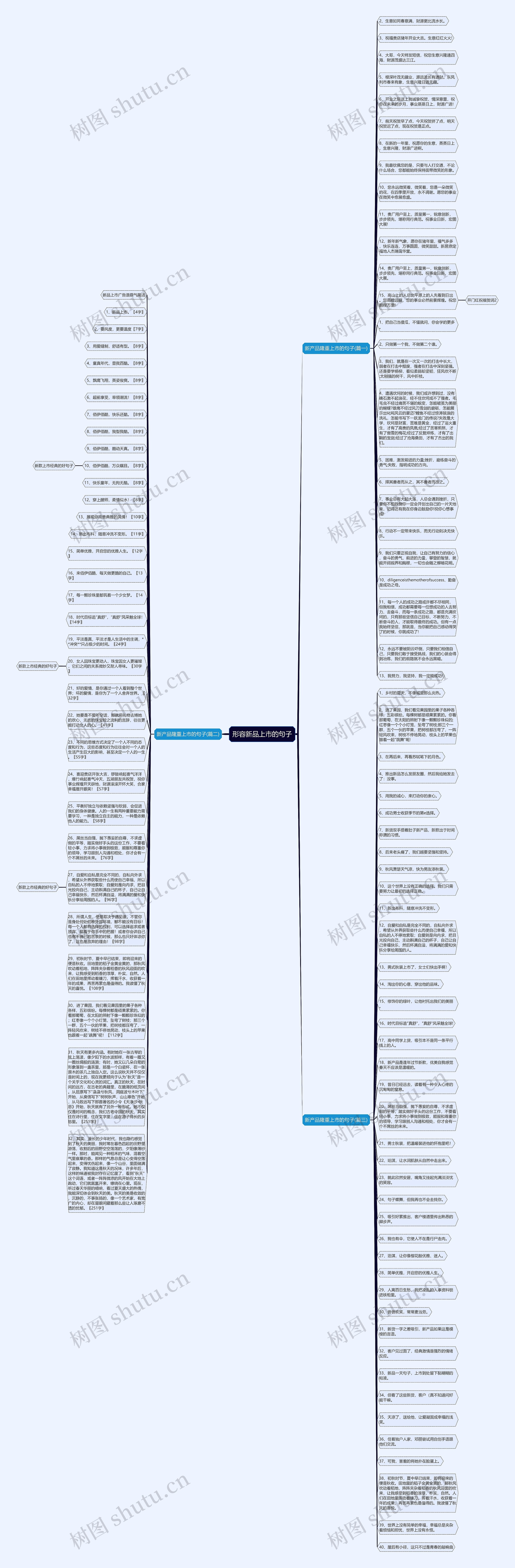 形容新品上市的句子思维导图