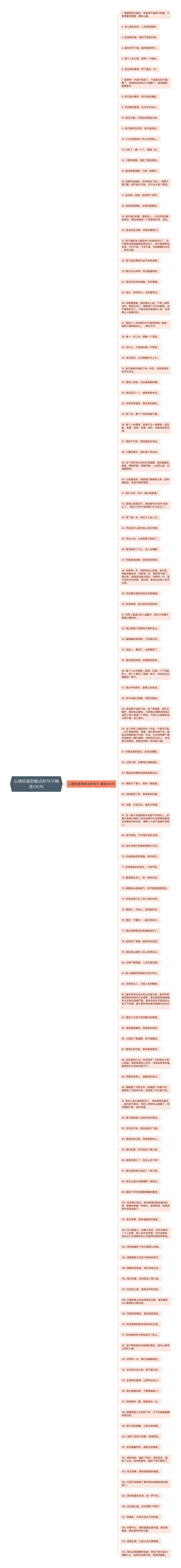 心情低落到极点的句子精选130句思维导图