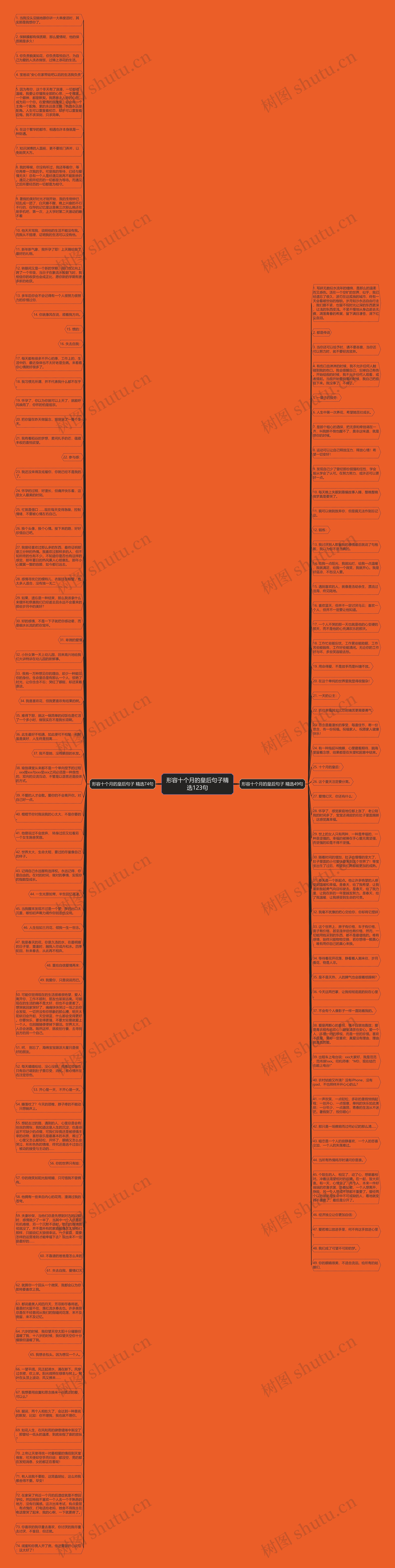 形容十个月的皇后句子精选123句思维导图