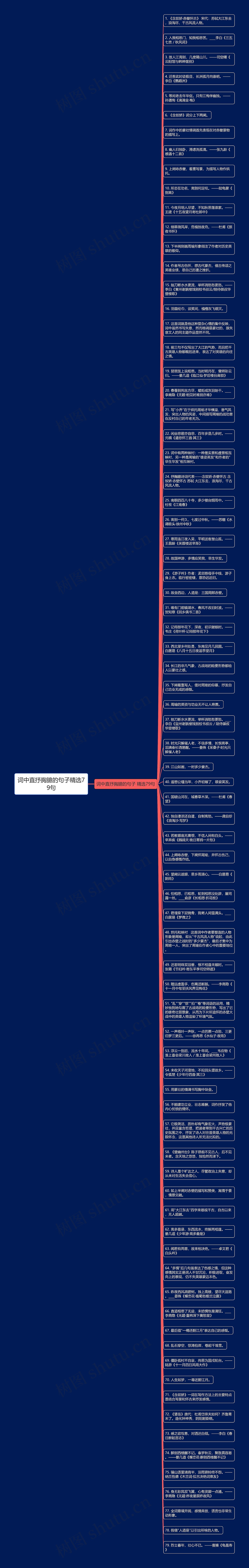 词中直抒胸臆的句子精选79句思维导图