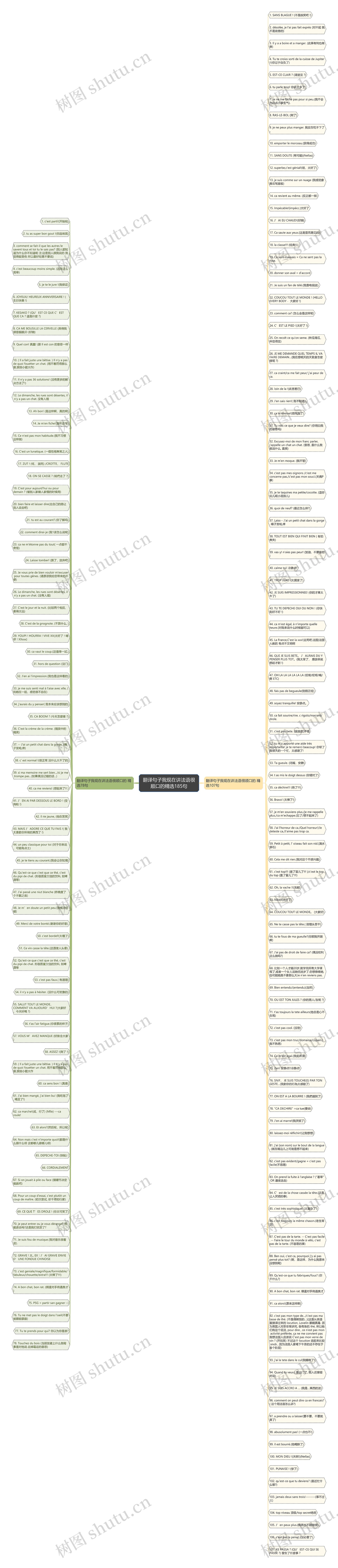 翻译句子我现在讲法语很顺口的精选185句思维导图