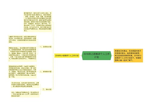 2018年小班教师个人工作计划