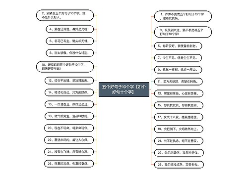 五个好句子10个字【21个好句十个字】