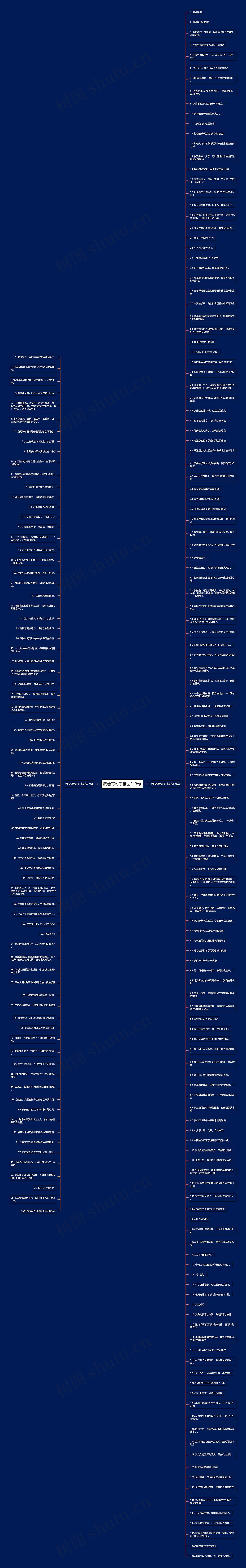 我会写句子精选213句思维导图