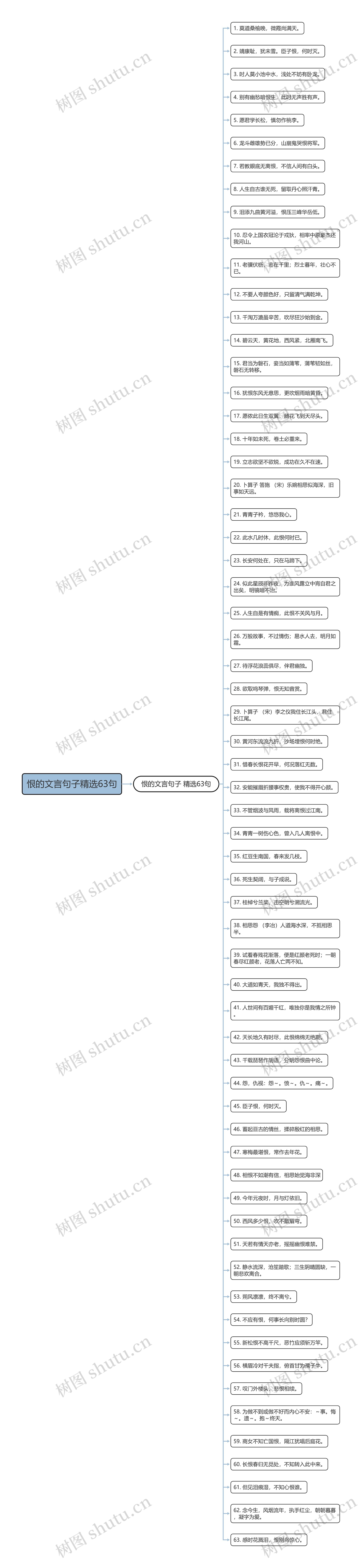 恨的文言句子精选63句思维导图