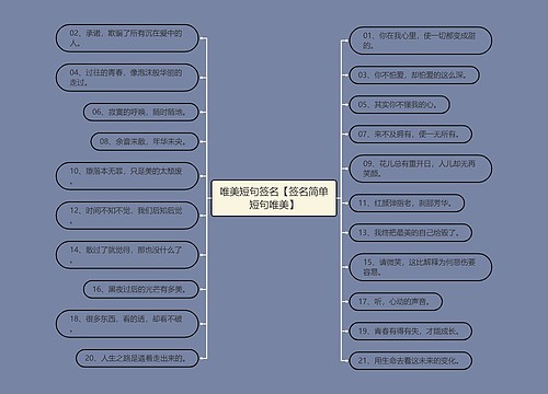 唯美短句签名【签名简单短句唯美】