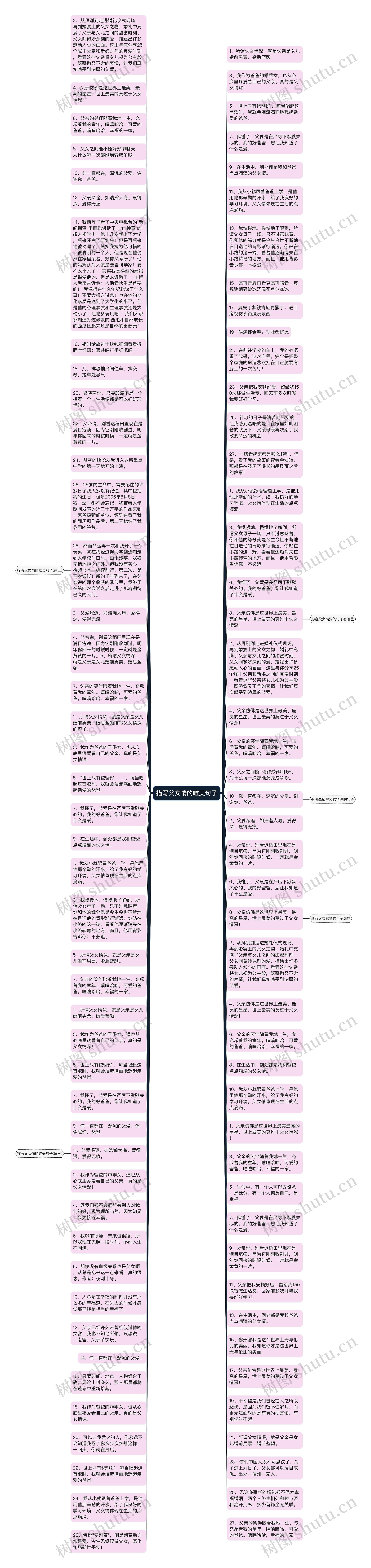 描写父女情的唯美句子思维导图