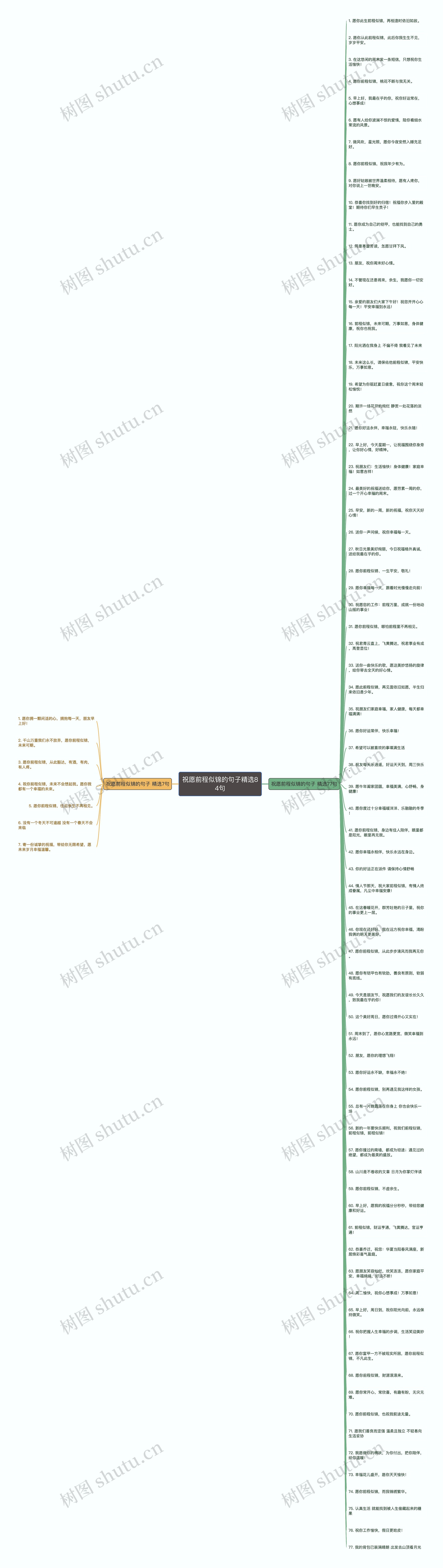 祝愿前程似锦的句子精选84句思维导图