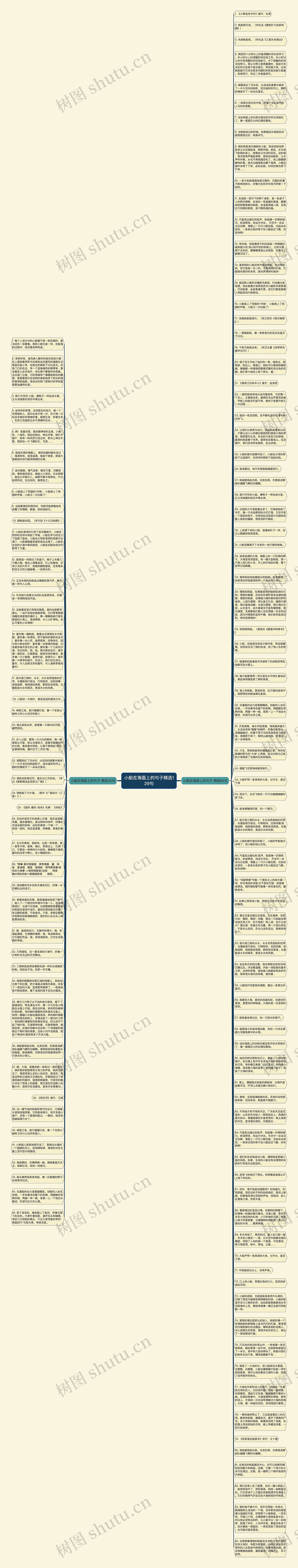 小船在海面上的句子精选129句思维导图