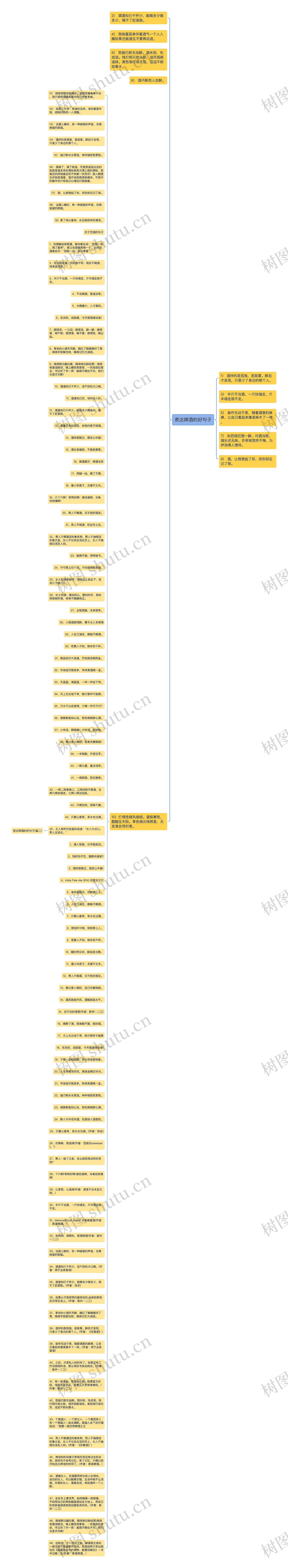 表达啤酒的好句子思维导图