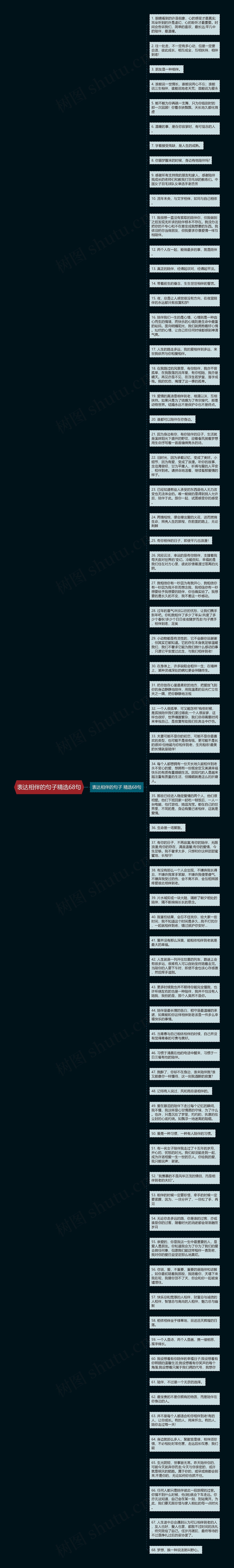 表达相伴的句子精选68句思维导图