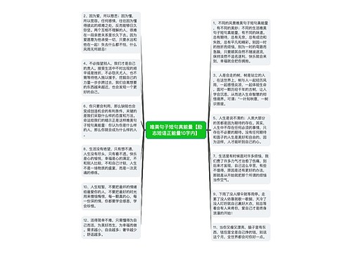 唯美句子短句真能量【励志短语正能量10字内】