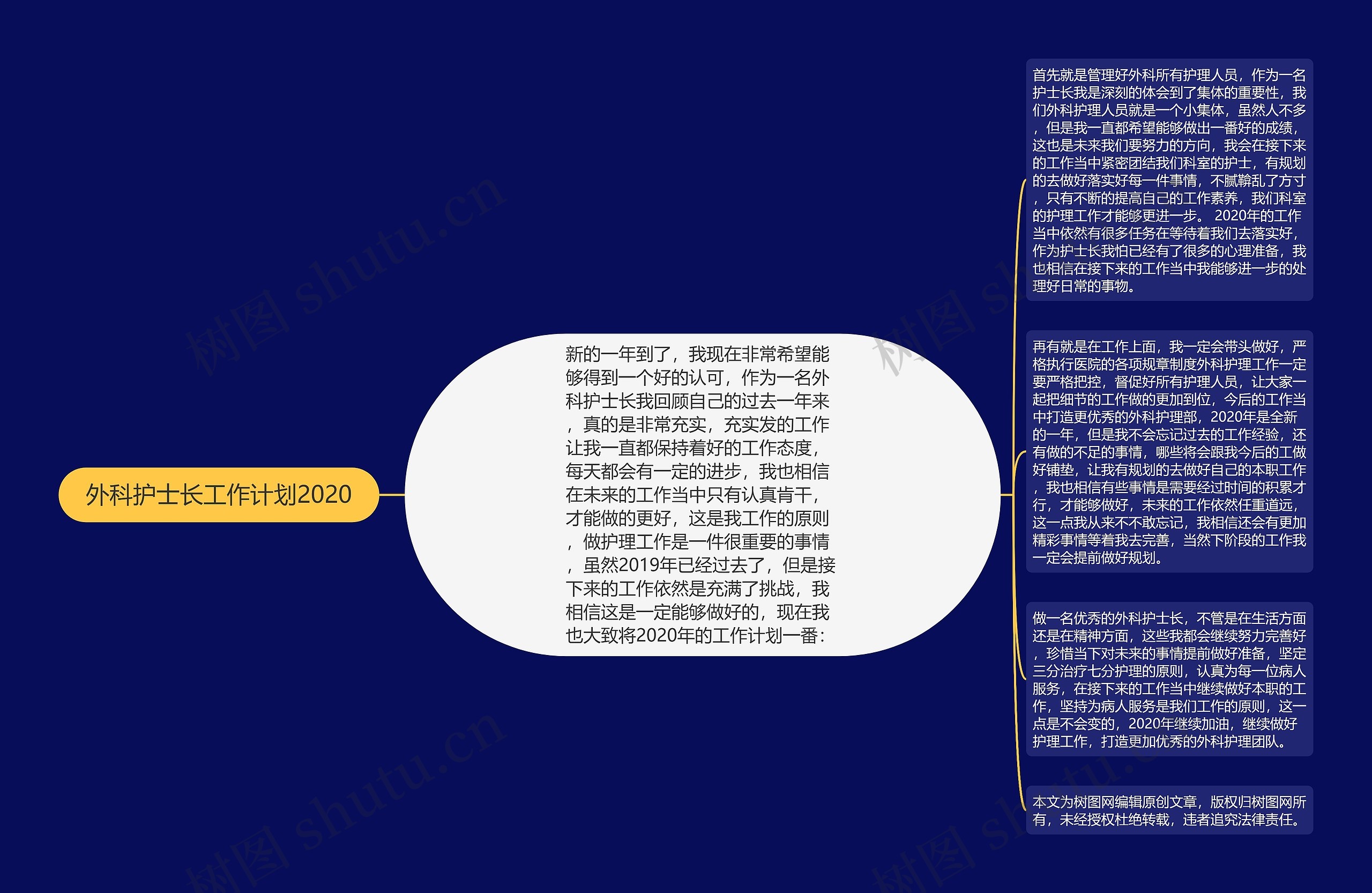 外科护士长工作计划2020思维导图