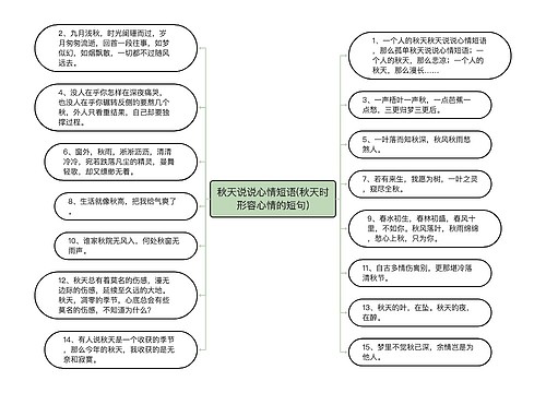 秋天说说心情短语(秋天时形容心情的短句)