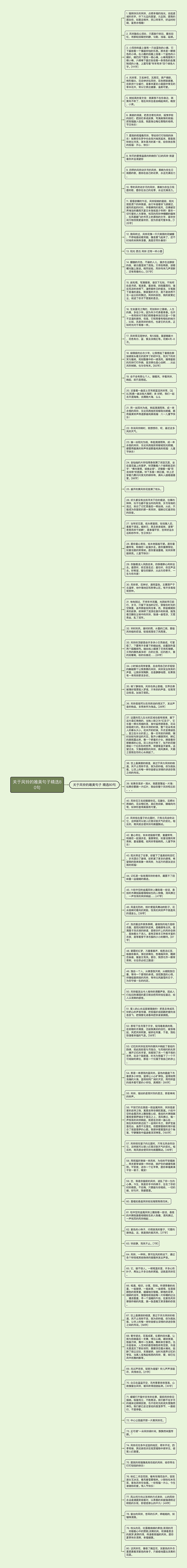 关于风铃的唯美句子精选80句思维导图