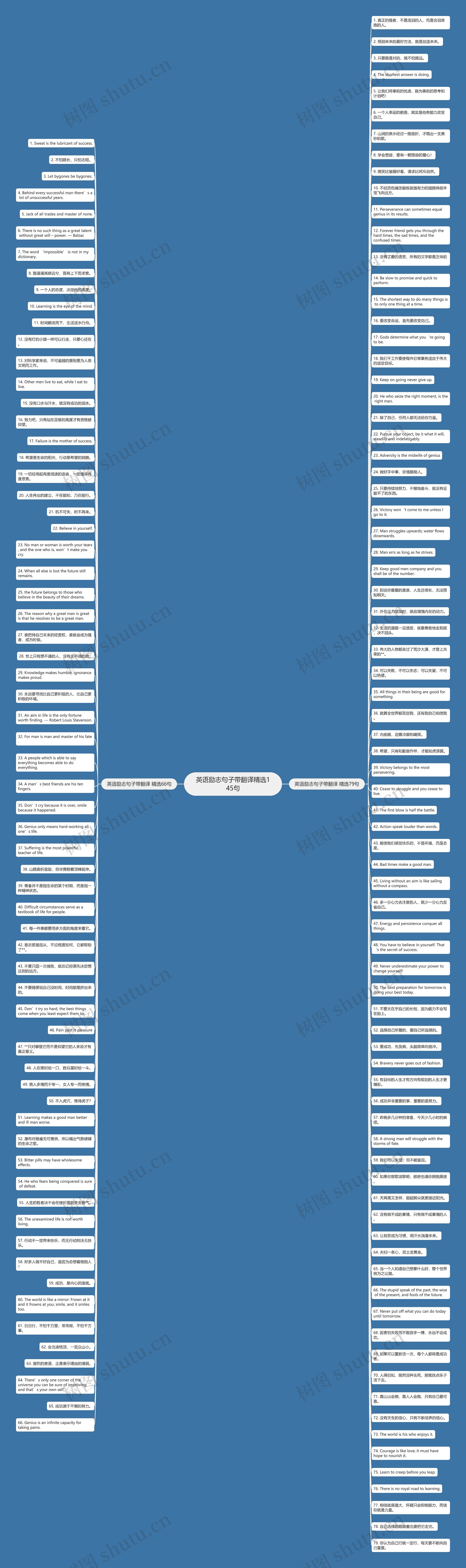 英语励志句子带翻译精选145句思维导图