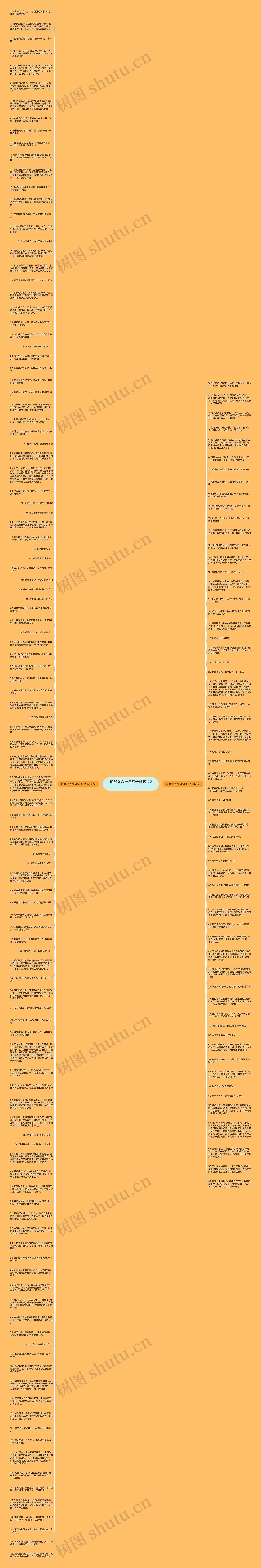 描写女人身体句子精选175句思维导图