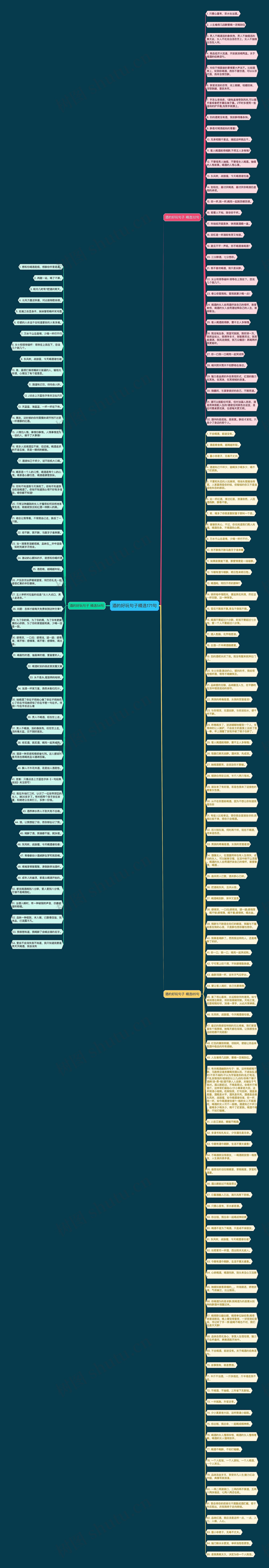 酒的好玩句子精选171句思维导图