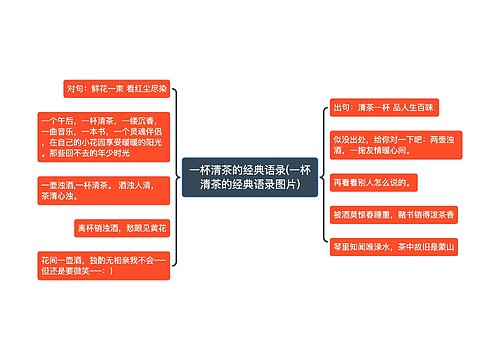 一杯清茶的经典语录(一杯清茶的经典语录图片)