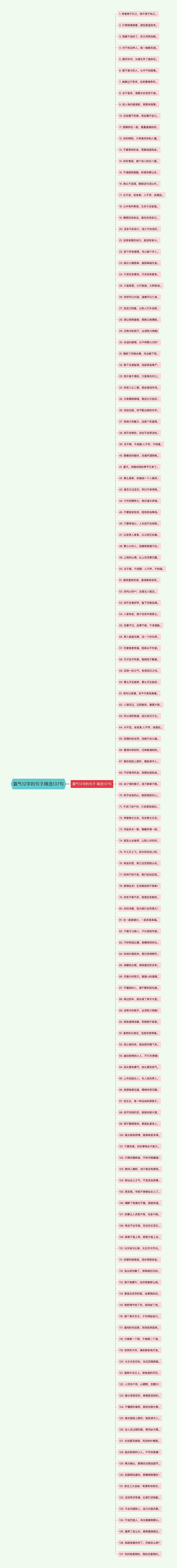 霸气12字的句子精选137句思维导图