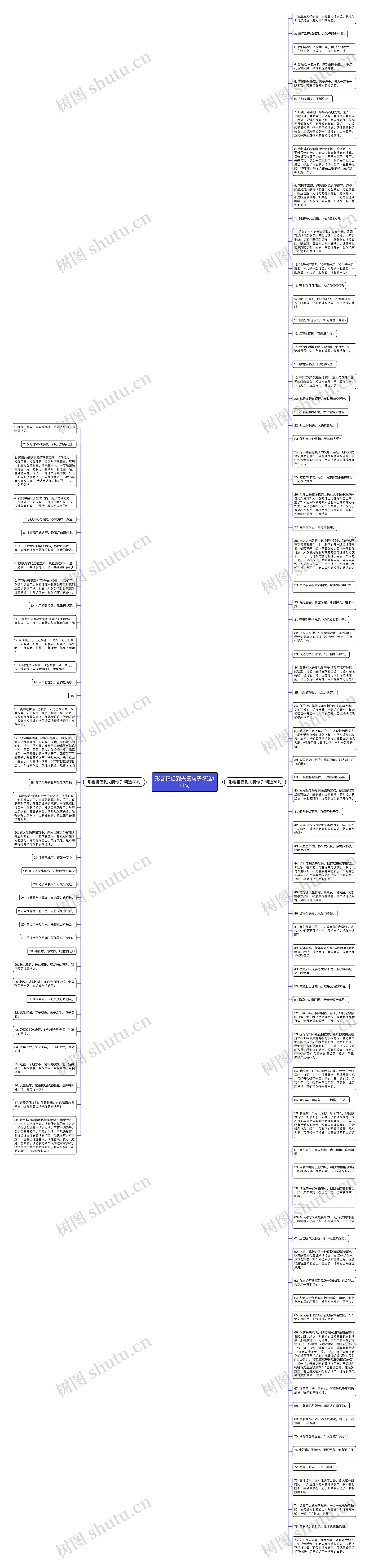 形容情侣到夫妻句子精选114句思维导图