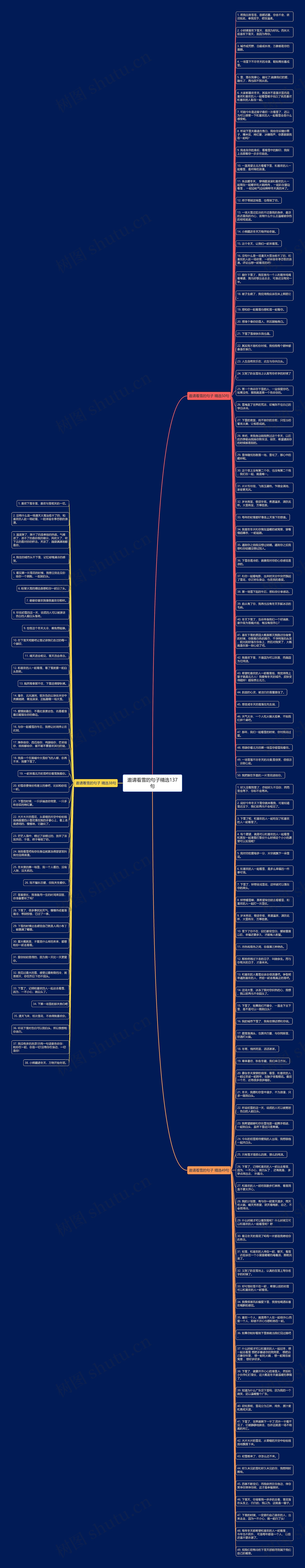 邀请看雪的句子精选137句思维导图