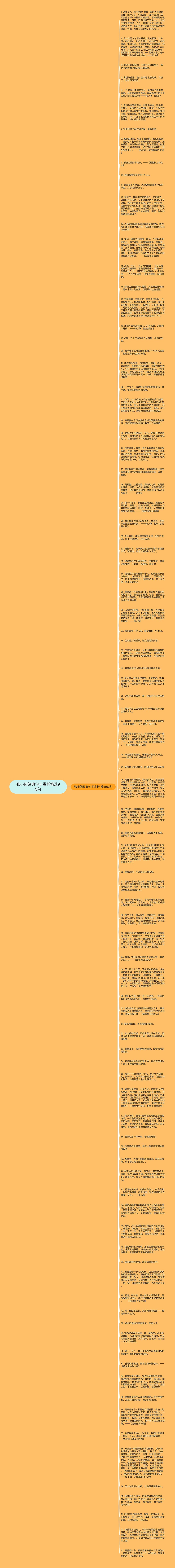 张小闲经典句子赏析精选93句思维导图