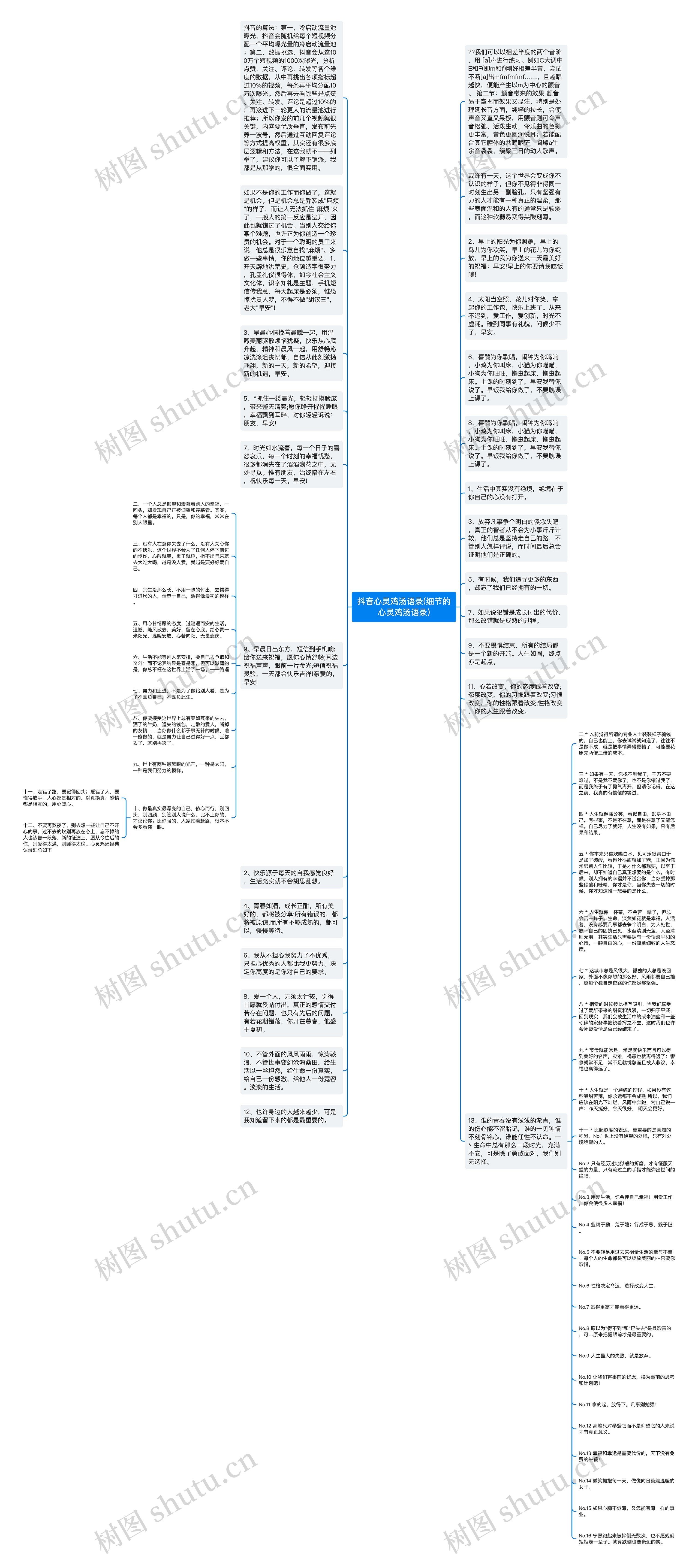 抖音心灵鸡汤语录(细节的心灵鸡汤语录)思维导图