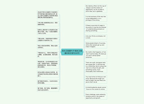 英文正能量句子语录(正能量的英文短句30字)