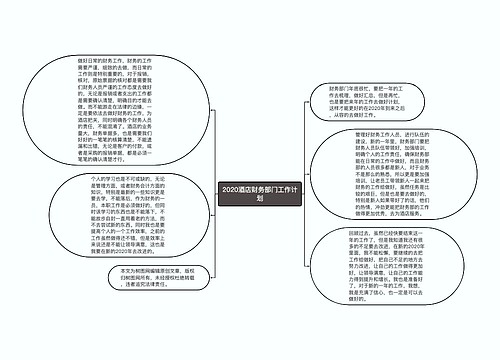 2020酒店财务部门工作计划