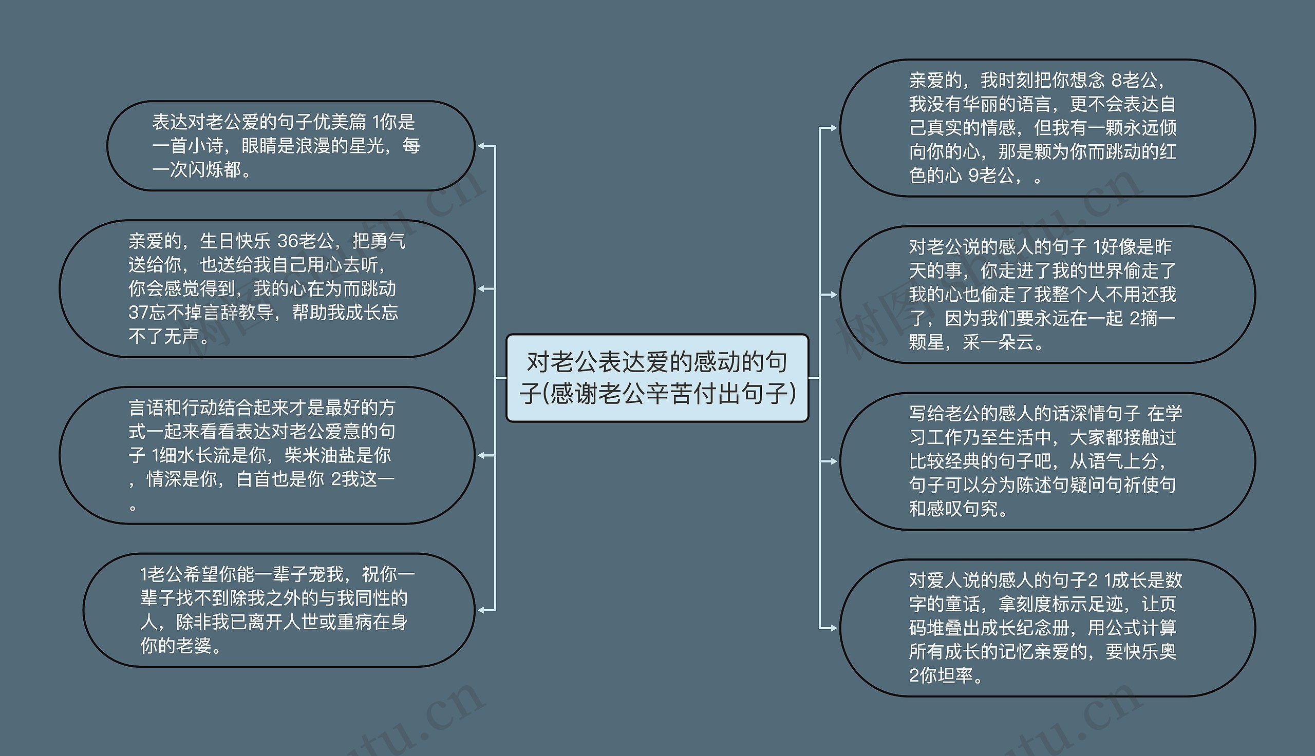 对老公表达爱的感动的句子(感谢老公辛苦付出句子)思维导图